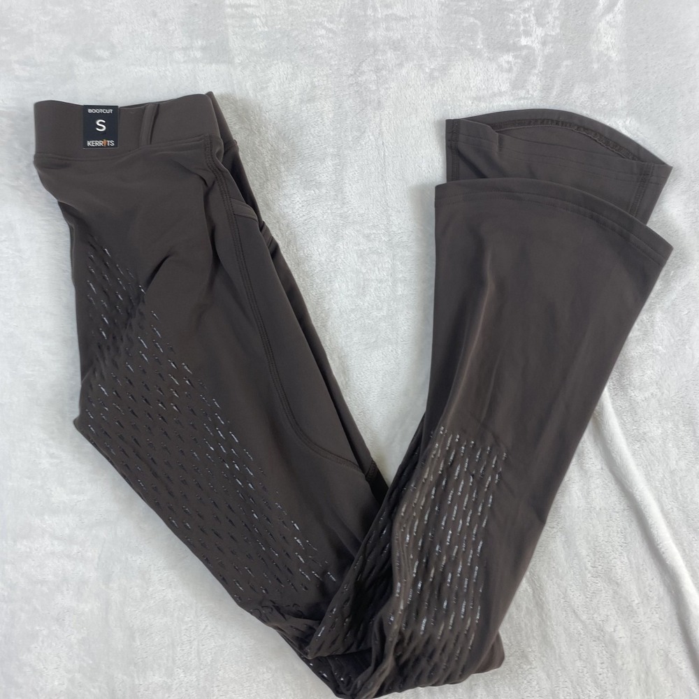 Kerrits Brown Full-Length Leggings with Silicone Grip